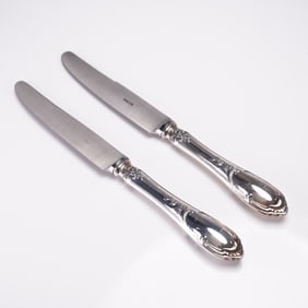 2pc Buccellati Sterling Silver Fruit Knives, Monte Mario Pattern