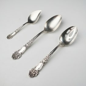 3pc Reed & Barton Sterling Silver Flatware, French Renaissance
