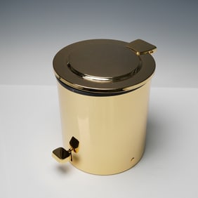 Zodiac Cylinder Collection Gold-Plated Pedal Bin