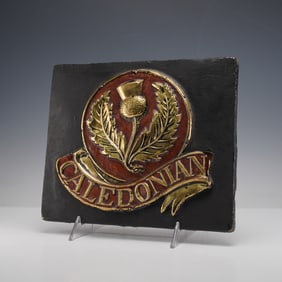 Caledonian Insurance by E. V. Jackson Reproduction Fire Mark Plaque