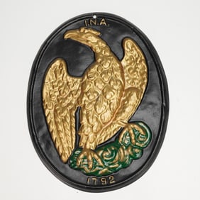 Virginia Metalcrafters Cast Iron I.N.A. Eagle Display Plaque