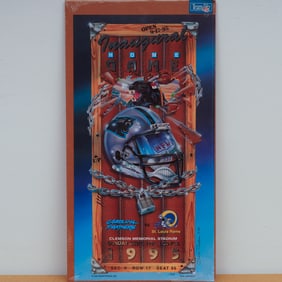 1995 Carolina Panthers Inaugural Home Game Outside Ticket Poster