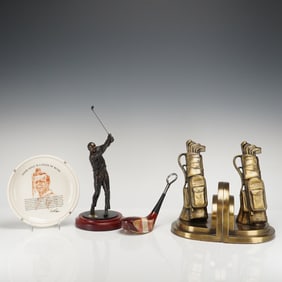A Collection of 5 Vintage Arnold Palmer and Golf Memorabilia Items