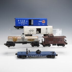 5pc Lionel O-Gauge Train Cars