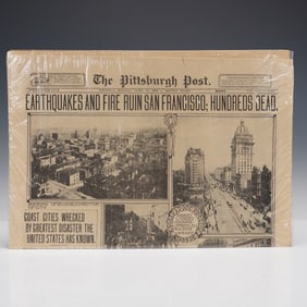 Reprint of 1906 Pittsburgh Post - San Francisco Earthquake Headline