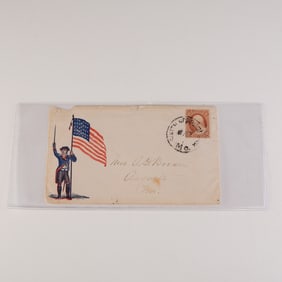 Civil War Patriotic Envelope Postmarked Missouri