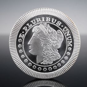 1oz .999 Fine Silver Morgan Dollar Design Stackable Round
