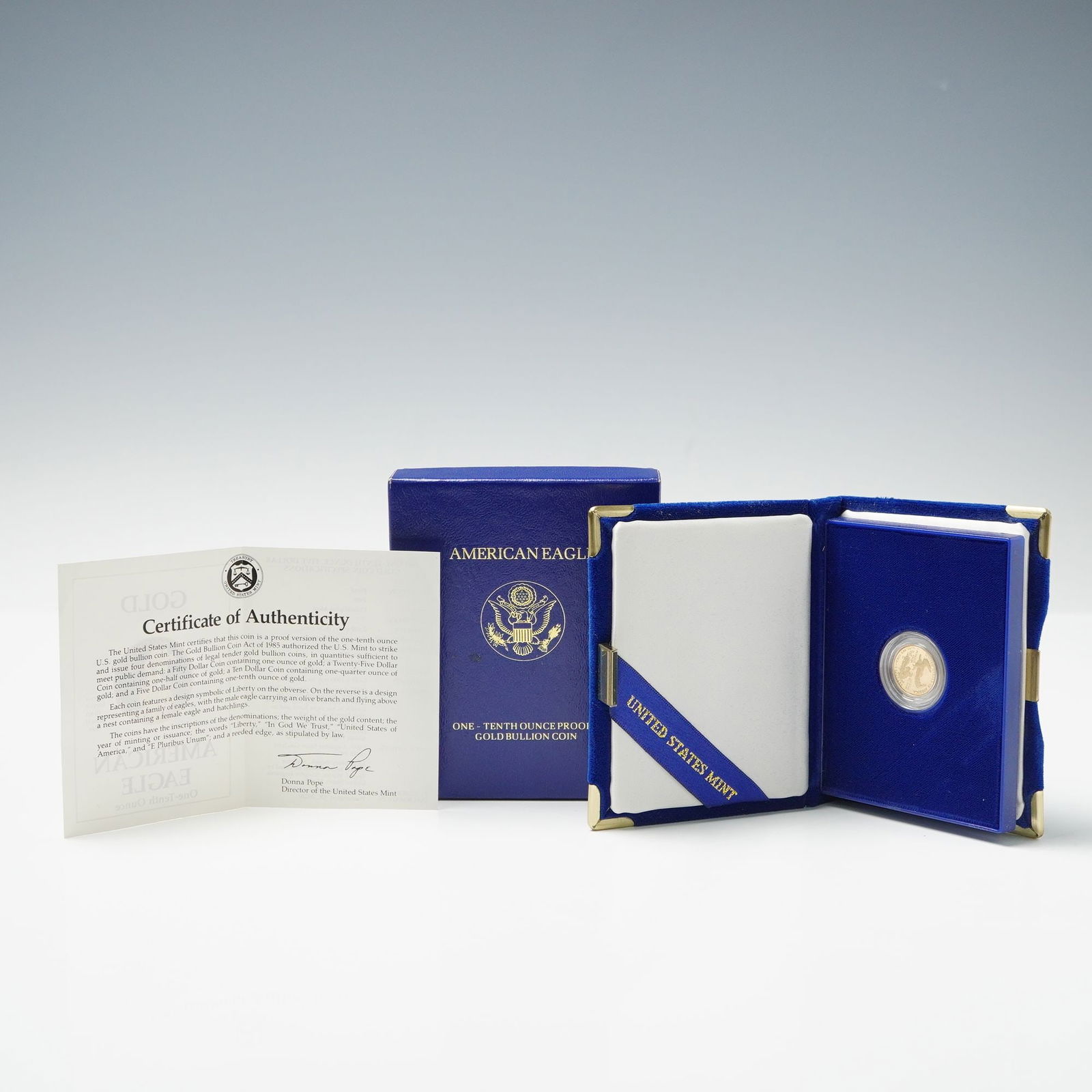 1988-P American Eagle One-Tenth Ounce Five Dollars Gold Proof Coin (1 of 4)