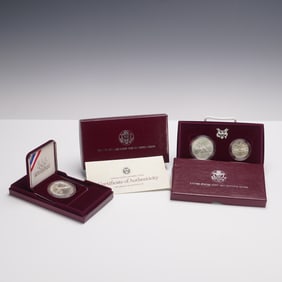 2pc 1988-S and 1992 United States Mint Olympic Silver Proof Coins