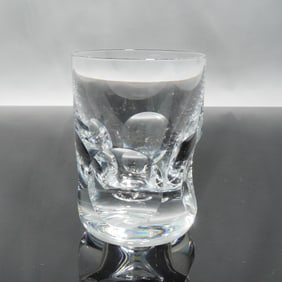 An Baccarat Modernist Crystal Tumbler with Sculptural Forms