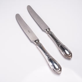2pc Buccellati Sterling Silver Fruit Knives, Monte Mario Pattern