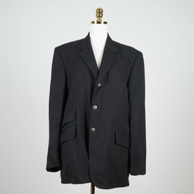Thierry Mugler Paris Men's Black Wool Blazer