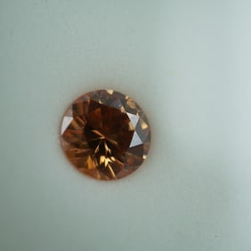 3.30 CT Champagne Cubic Zirconia Round Cut Gemstone