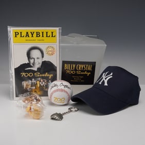 Billy Crystal 700 Sundays Opening Night Goodie Set, Signed Baseball