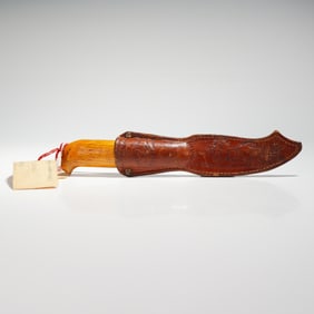 J Marttiini Engraved Prop Knife and Leather Sheath, A River Runs Through It