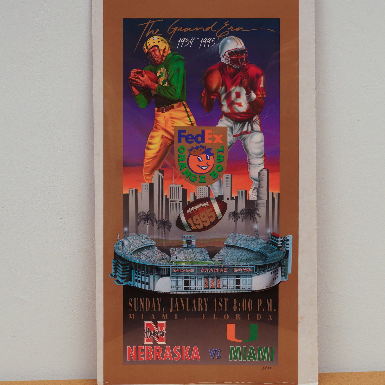 1995 FedEx Orange Bowl Commemorative Poster (1 of 5)