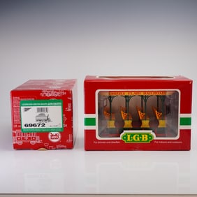 2pc LGB Grizzly Flats Railroad Passenger Car with Sound Module (Germany)