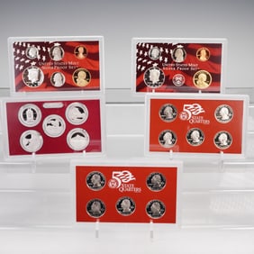 3pc 2003, 2004, and 2010 U.S. Mint Silver Proof Sets