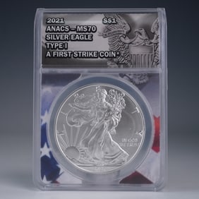2021 American Silver Eagle, Fine Silver Type 1 Dollar Coin