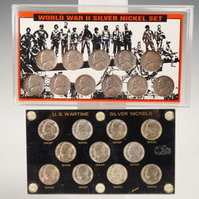 2pc 1942-1945 World War II Silver Nickel Collections
