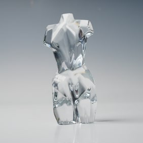 Daum France Crystal 'Athena' Torso Sculpture by Pedro Ramirez Vazquez