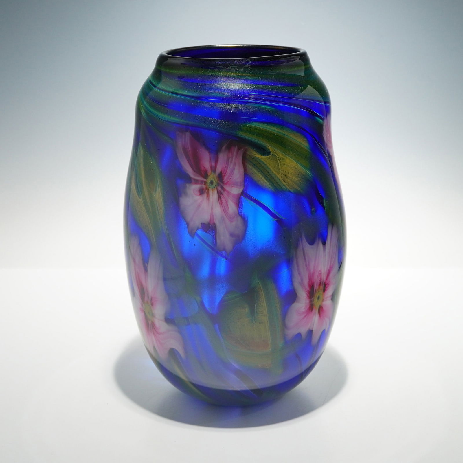 Charles Lotton Studios Art Glass Vase, Multi Flora (1 of 6)