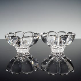 2pc Mikasa Crystal Bowls, Zinnia