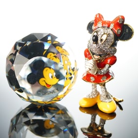 2pc Swarovski and Arribas Brothers Disney Collectibles