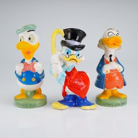 3 Disney Ceramic Shaker Set - Donald Duck, Von Drake & Scrooge McDuck