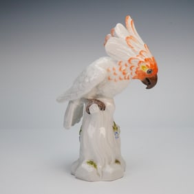 Meissen Naturalistic Porcelain Cockatoo Figurine