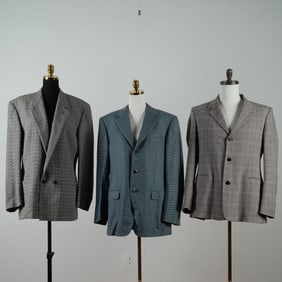 3pc Men's Jackets, Versace, Ermenegildo Zegna, and Rufus