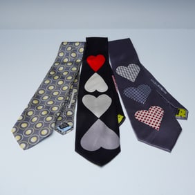 3pc Gene Meyer Silk Neckties