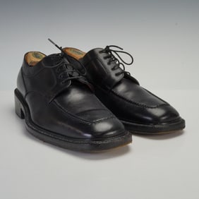 Bally Scribe Black Leather Derby Dress Shoes