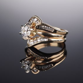 14K Gold .78ctw Contour Diamond Ring