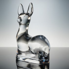 Daum Crystal Figurine, Fawn