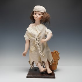 2pc Helen M. Carr Hamilton Collection Doll & Bucket, Ashley McTiddle