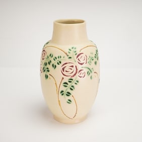 Roseville Velmoss Scroll Arts & Crafts Earthenware Vase