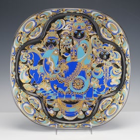 Rosenthal Studio Line by Bjorn Wiinblad Christmas Series Glass Wall Plate