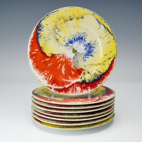 8pc Taitu by Emilio Bergamin Bread and Butter Plates, I Fiori