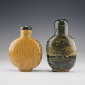 2pc Agate Hardstone Snuff Bottles