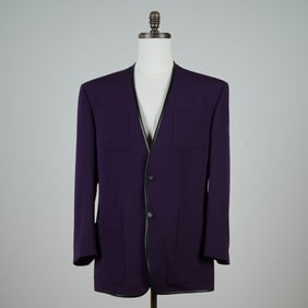 Thierry Mugler Paris Men's Purple Wool Jacket