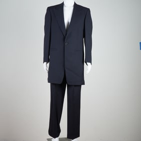 Gianni Versace Navy Pinstripe Suit