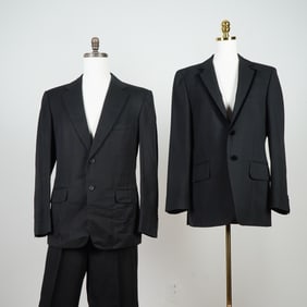 2pc Gucci Black Men's Blazers with Trousers