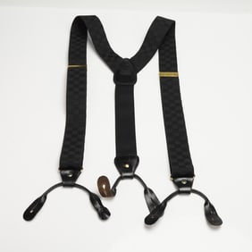 Regent Belt Co. English Brown Suspenders with Leather & Brass Accents