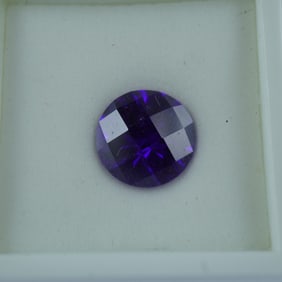 10.0 CT Violet Cubic Zirconia Round Cut Gemstone