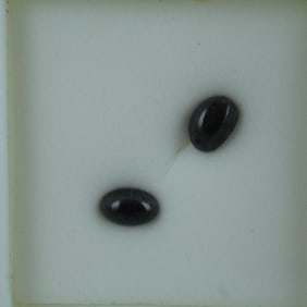 2pc Cat's Eye Sillimanite Oval Cut Gemstones, 0.75 CTW