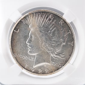 1922 -S United States Silver Peace Dollar Coin