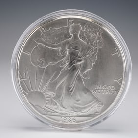 1986-W American Silver Eagle Dollar Uncirculated Coin