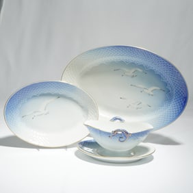 Three Pieces of Bing & Grondahl Seagull Porcelain Serving Ware