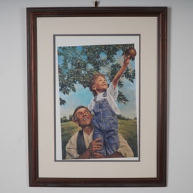 Gene Boyer, Framed Color Print on Paper, Father's Love, Signed